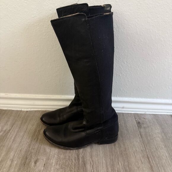 Frye black tall boots leather - Picture 5 of 7